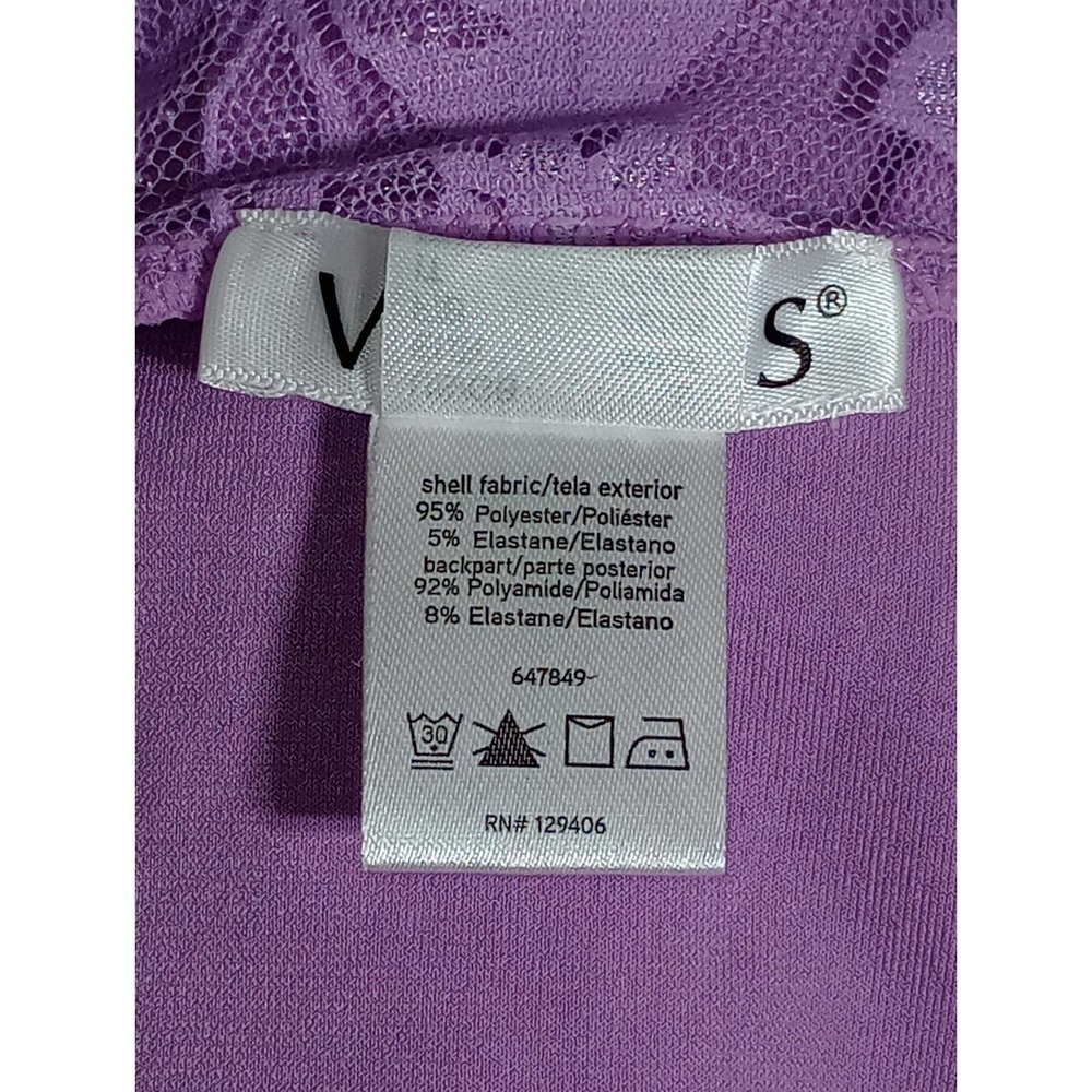 Sexy romantic VENUS Purple Top lavender Lace Floral BLOUSE - Picture 8 of 9